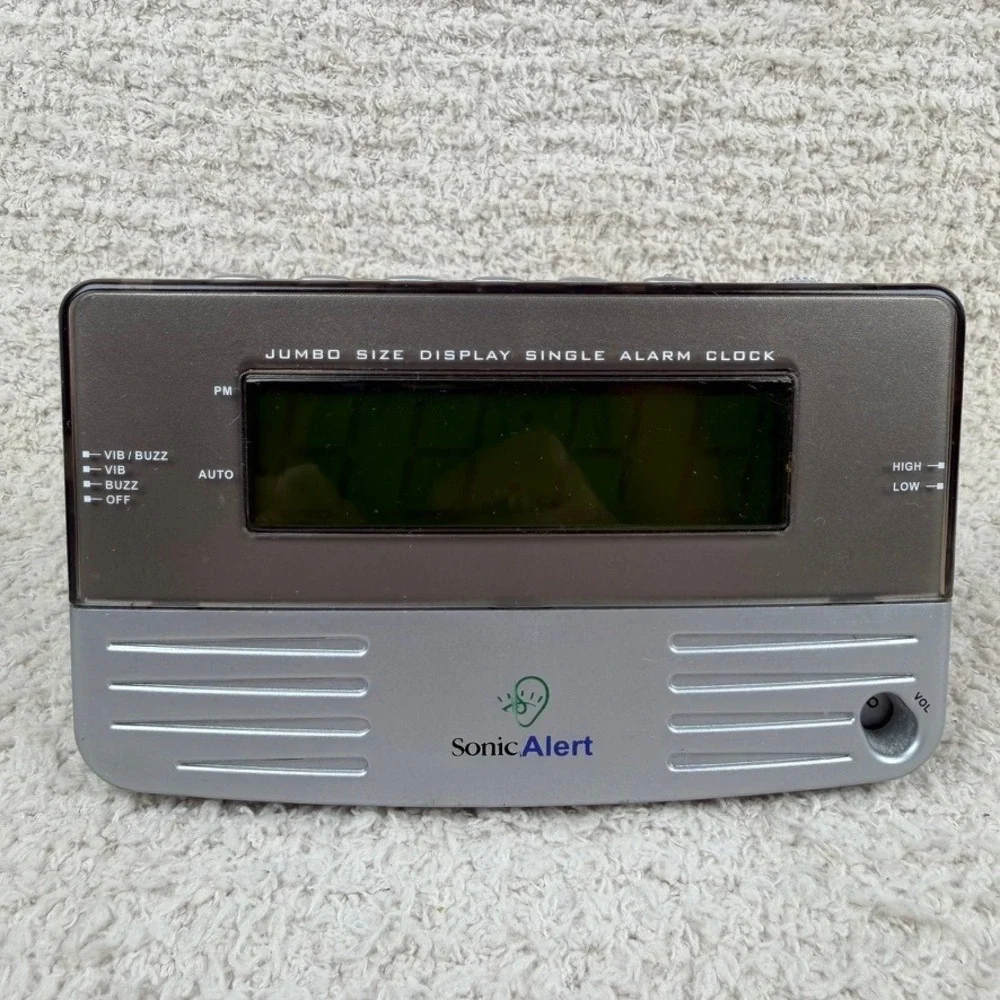 Sonic Alert SB200ss Alarm Clock Jumbo Display Super Shaker Bed Vibrator READ